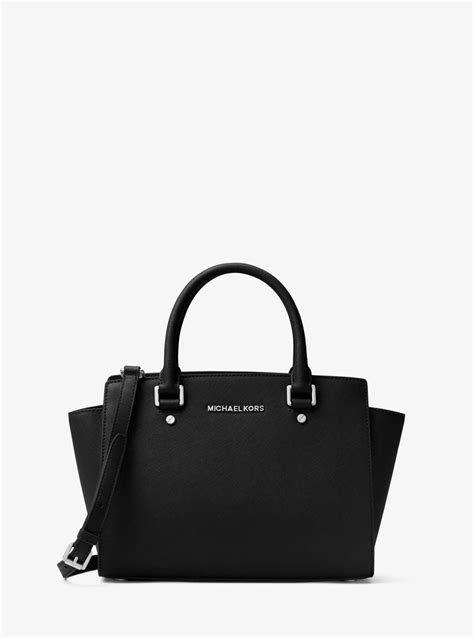 selma medium messenger michael kors|selma saffiano leather medium satchel.